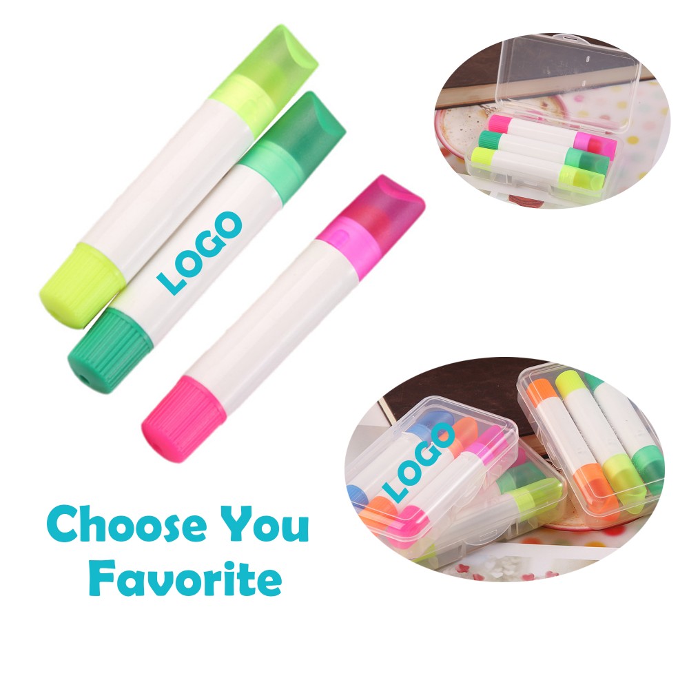 Three-Color Highlighter Set with Logo