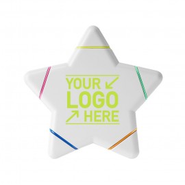 Five Color Star Shaped Highlighters with Logo