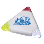 Logo Branded Two Color Triangle Shape Highlighter W/ Erasing Ink