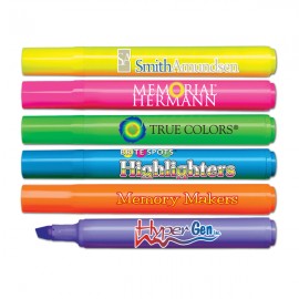 Promotional Liqui-Mark Brite Spots Fluorescent Barrel Highlighter w/Broad Chisel Tip