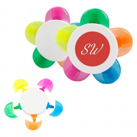 Multi-color Flower Shape Highlighter with Logo  Multi-color Flower Shape Highlighter with Logo