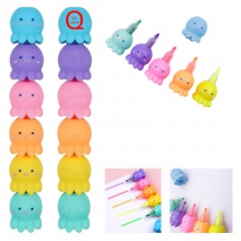 Logo Branded Cartoon Octopus Shaped Highlighter