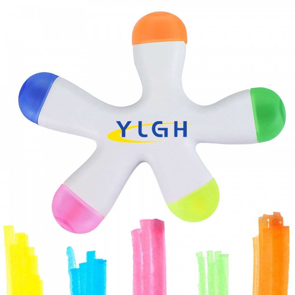 Promotional Star Fish 5 Colors Highlighter