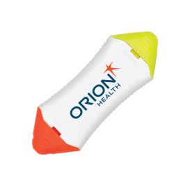 DriMark Double Arrow White - Yellow/Orange Custom Imprinted