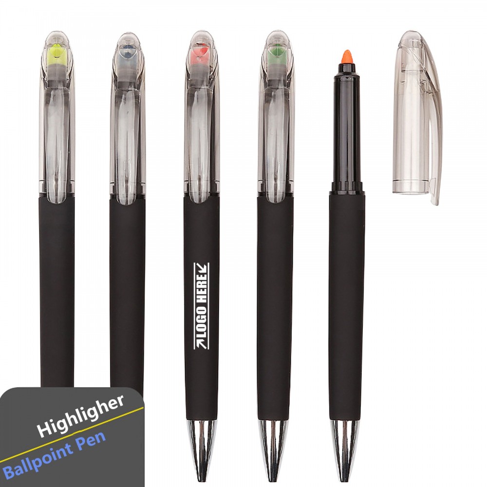 Ballpoint Pen With Color Highlighter with Logo
