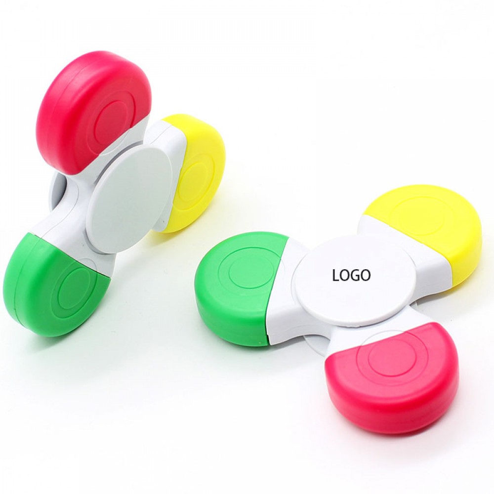 3-Color Fidget Spinner Highlighter with Logo 3-Color Fidget Spinner Highlighter with Logo