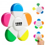 Logo Branded 5 Color Fidget Spinner Highlighter Pen