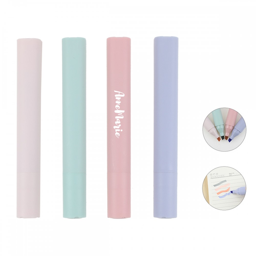 Four-colored & Soft-head Highlight Pen Set (Economy Shipping) with Logo