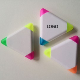 Promotional Triangular 3-Color Plastic Highlighter/Marker Pen
