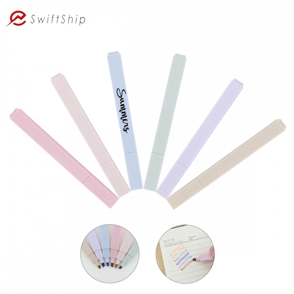 Six-colored Highlight Pen Set with Logo