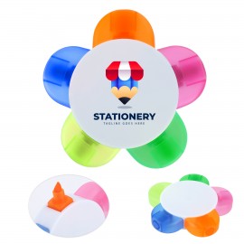 Promotional Flower Shape Highlighter W/5 Different Colors