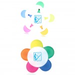 Logo Branded 5 Color Flower Shape Highlighter