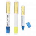 Highlighter Pen With Sticky Note Memo Pad with Logo