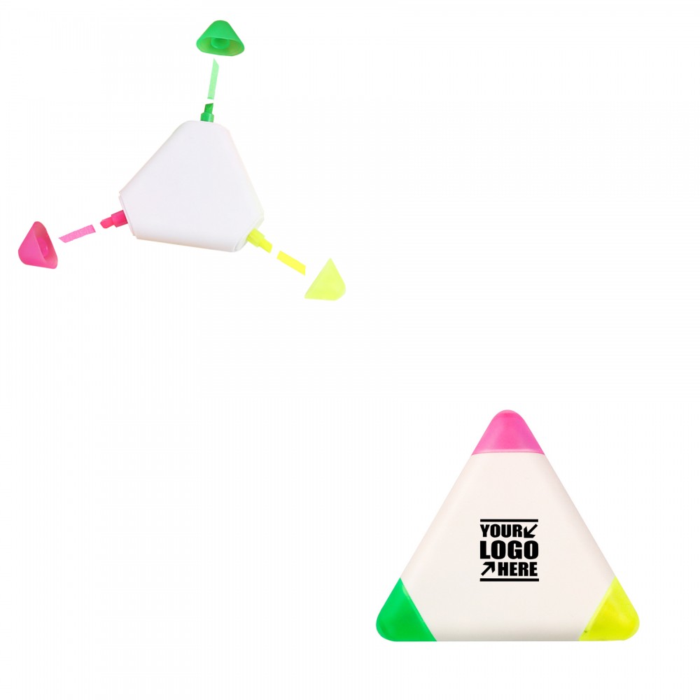 Triangle 3 IN 1 Highlighter with Logo
