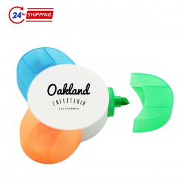 Promotional Mini Clover Three-color Highlight Pen  Promotional Mini Clover Three-color Highlight Pen