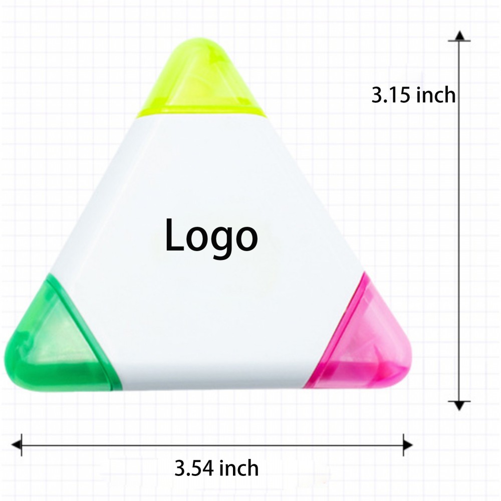 3-In-1 Triangle Highlighters with Logo 3-In-1 Triangle Highlighters with Logo