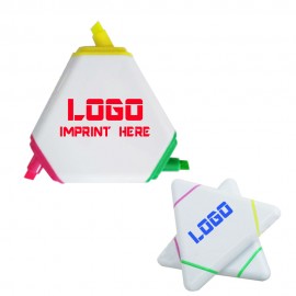 Triangle Shaped 3-In-1 Highlighter with Logo