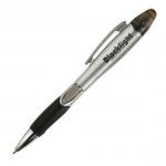 Personalized Silver Champion Pen/Highlighter - Black