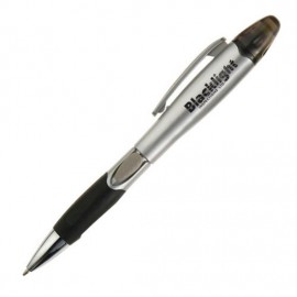 Customized Silver Champion Pen/Highlighter - Black