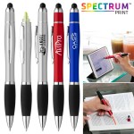 Logo Printed Curvaceous Stylus Cap Highlighter Pen