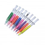 Novelty Syringe Shaped Highlighter w/Transparent Barrel with Logo
