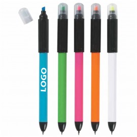 Pen And Highlighter 2-In-1 with Logo