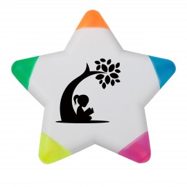 Five-pointed Star-shaped Highlighters with Logo