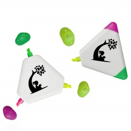 Custom Triangle Shape 3-color Highlighter Pen with Logo  Custom Triangle Shape 3-color Highlighter Pen with Logo