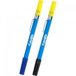 Personalized Dri Mark Double Exposure Highlighter & Ballpoint Pen Combo w/ Light Blue Body