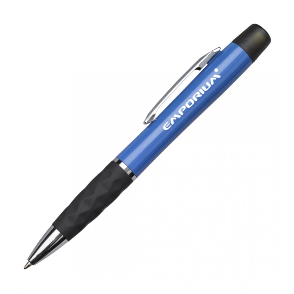 Logo Branded Franz Pen with Tri Highlighter - Blue