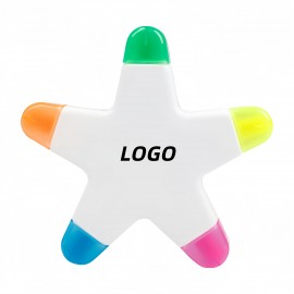 Customized Five Color Pentagram Highlighter Markers