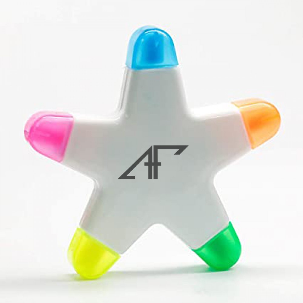 Star Shaped Highlighter Logo Printed