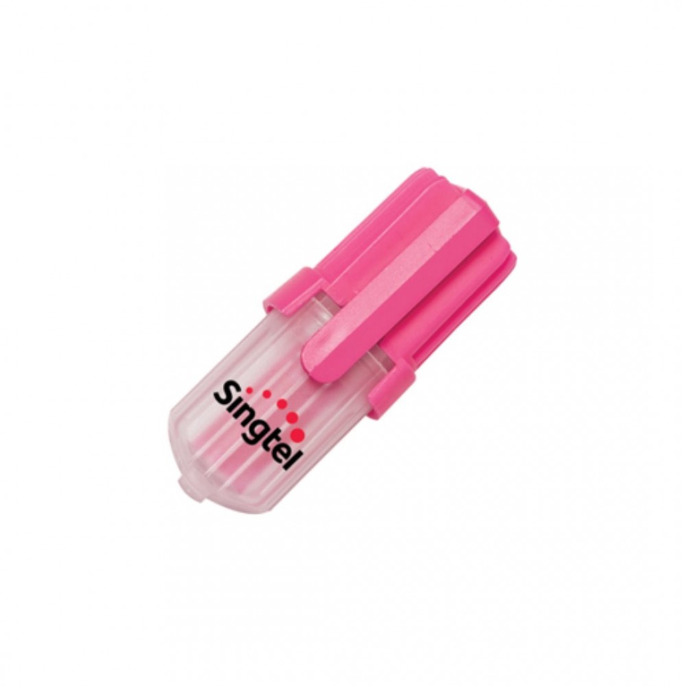 Custom Imprinted DriMark Mini Max Highlighter - Clear/Pink Custom Imprinted DriMark Mini Max Highlighter - Clear/Pink