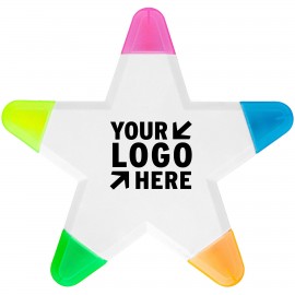 Logo Branded Star Shaped Multi-Color Highlighter