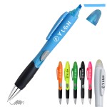 Colorful Click Ballpoint Pen With Highlighter with Logo