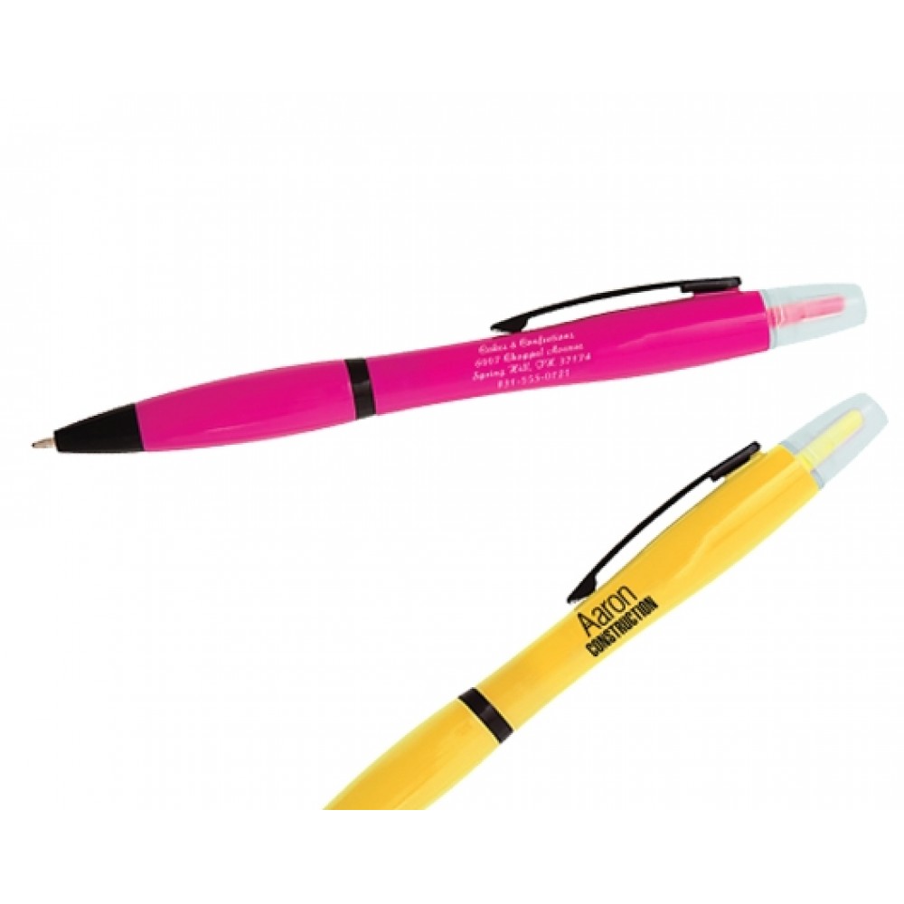 Logo Printed Fusion Highlight Twist Pen Logo Printed Fusion Highlight Twist Pen