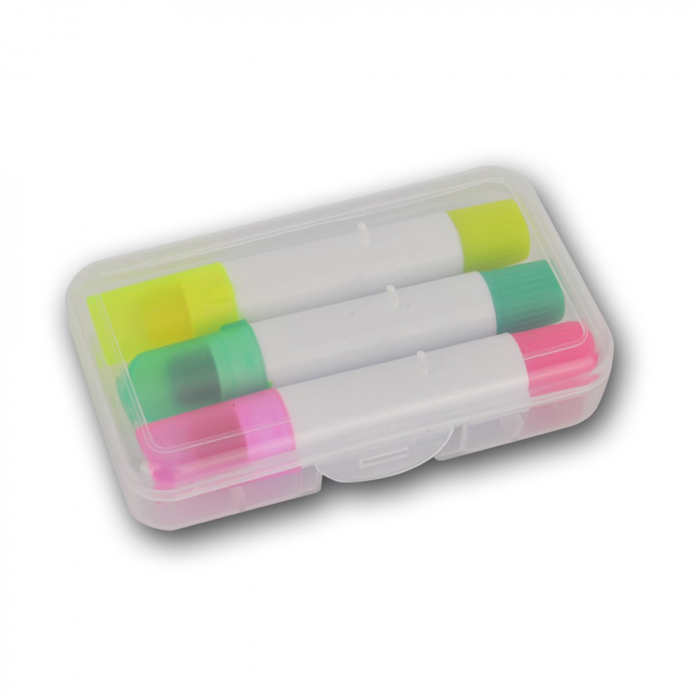 3 Piece Gel Highlighter Set w/ Case Custom Imprinted 3 Piece Gel Highlighter Set w/ Case Custom Imprinted
