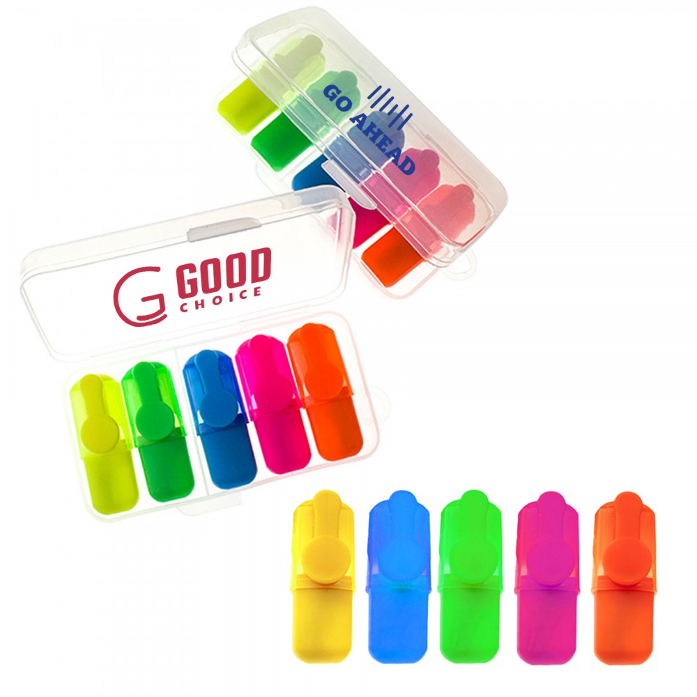 5-in-1 Mini Highlighter Set with Logo 5-in-1 Mini Highlighter Set with Logo