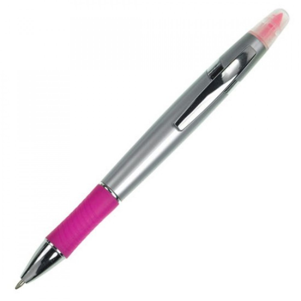 Promotional Coast Pen/Highlighter - Pink