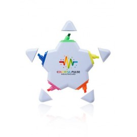 Promotional Star Shaped 5 Color Highlighters