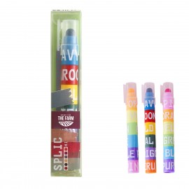 6-In-1 colored Creative Stackable Bullet Highlighter with Logo  6-In-1 colored Creative Stackable Bullet Highlighter with Logo