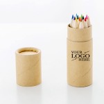 12 Colored Pencils in Tube with Logo