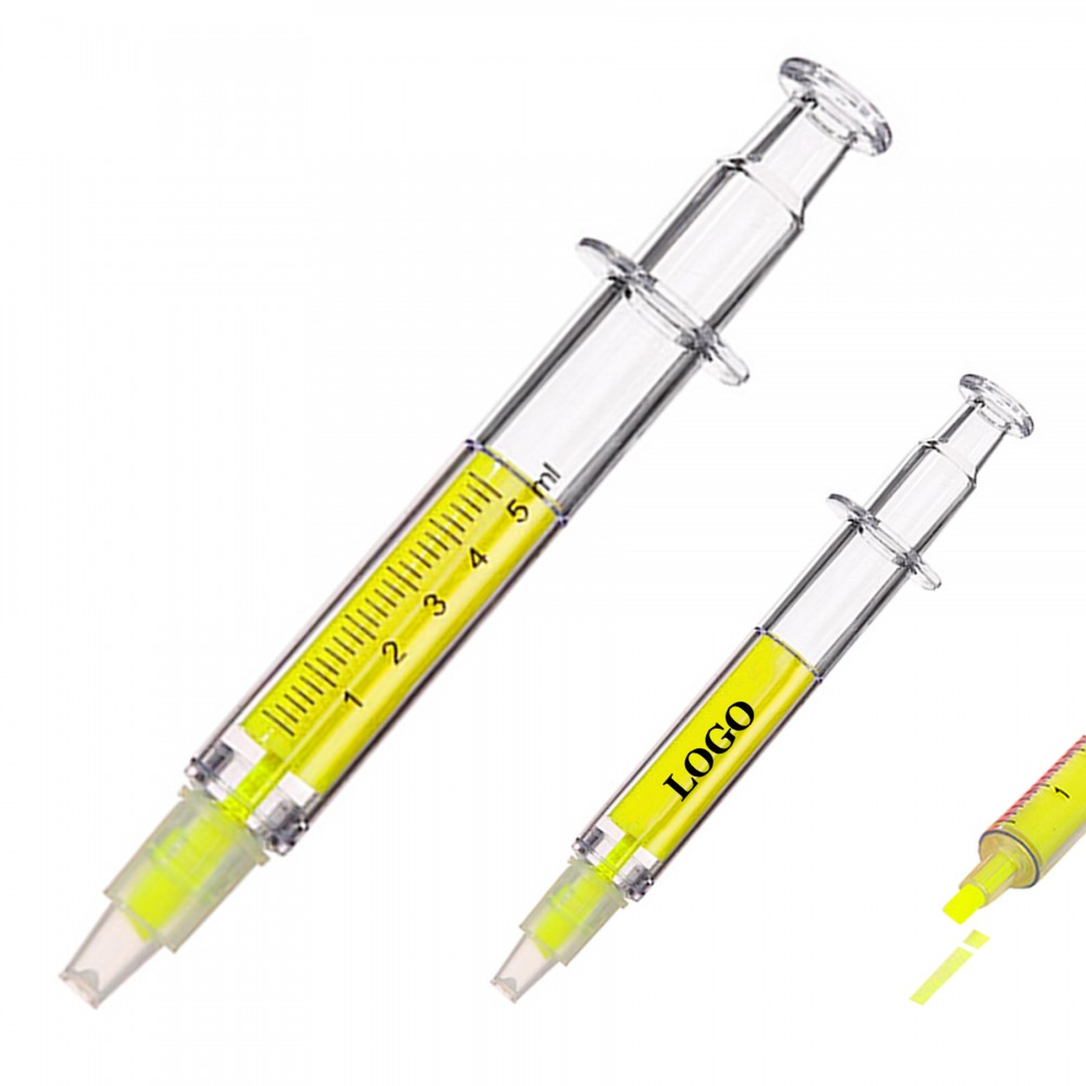 Syringe Highlighter with Logo