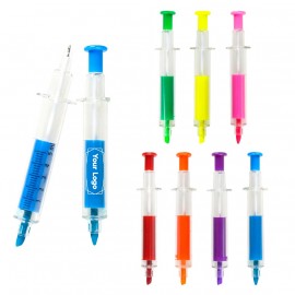 Syringe Mini Highlighter Pen with Logo