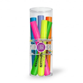 Liqui-Mark Brite Spots Highlighter 6-Pack Tube Set w/Full-Color Decal with Logo  Liqui-Mark Brite Spots Highlighter 6-Pack Tube Set w/Full-Color Decal with Logo