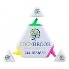 Logo Branded Full Color Triangular Highlighter