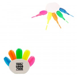 Palm Shaped 5" 1 Highlighter with Logo  Palm Shaped 5" 1 Highlighter with Logo