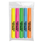 Liqui-Mark Brite Spots Fluorescent Barrel Broad Tip Highlighter (5-Pack) with Logo