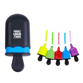 Ice Cream Stick Shaped Highlighter with Logo  Ice Cream Stick Shaped Highlighter with Logo