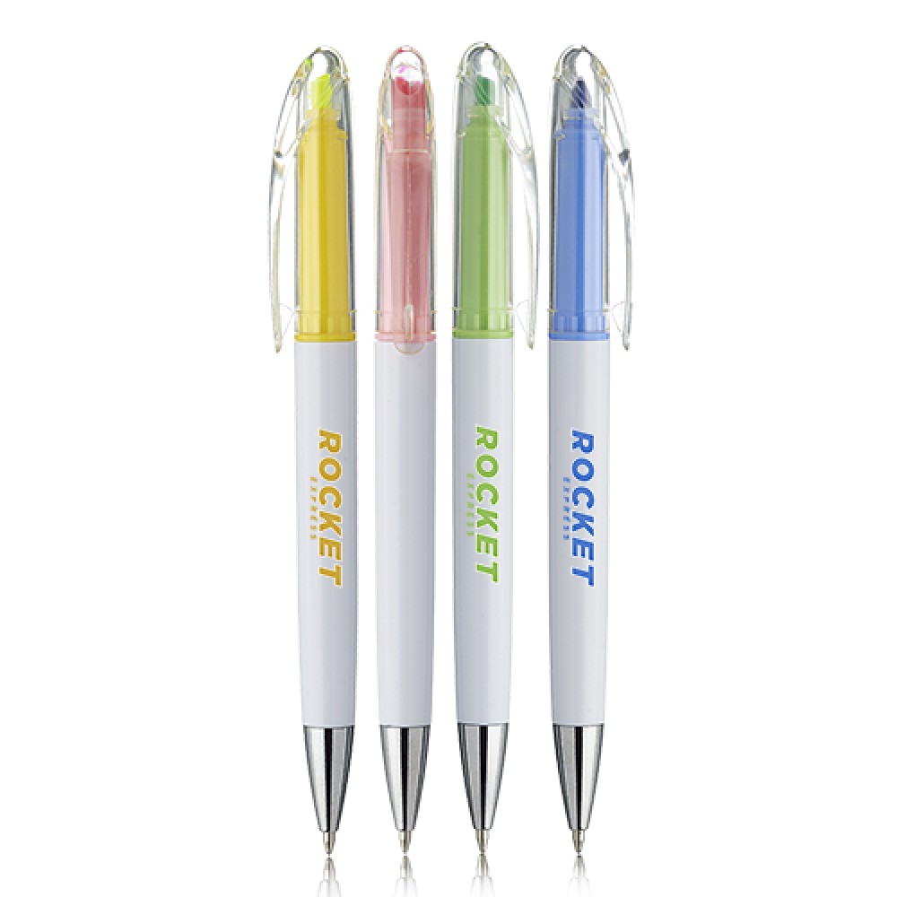 Appleton Click Action Ball Point Pen with Highlighter with Logo Appleton Click Action Ball Point Pen with Highlighter with Logo